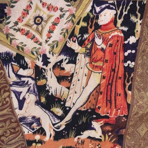 v i n t a g e :: Artsy Renaissance Abstract Buttoned Blouse - Picture 7 of 12